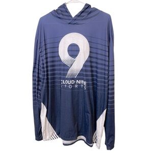 CLOUD 9 Hoodie Sz XXL Blue White C9 Lightweight